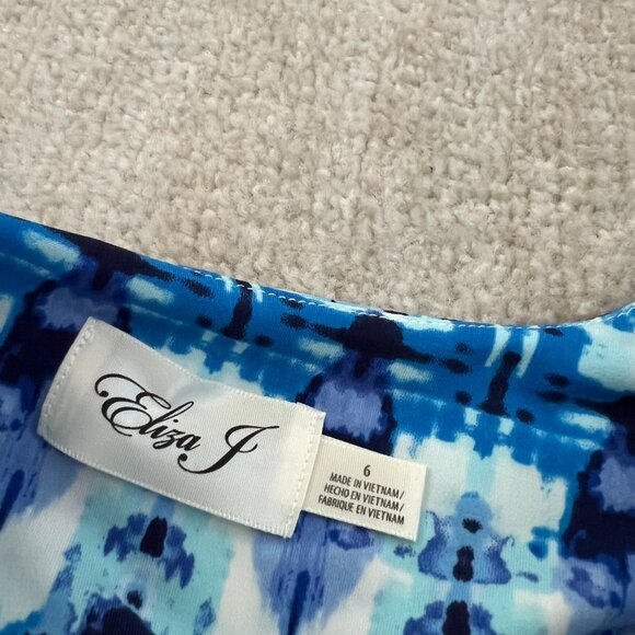 NWT Eliza J Blue and White Boho Summer Maxi Dress 6 - Picture 2 of 9